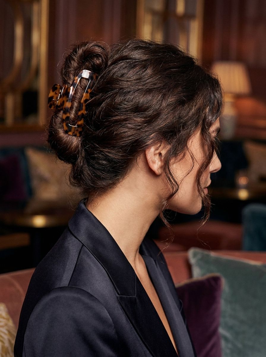 Eleganter Claw-Clip Updo - Festliche Frisuren lange Haare
